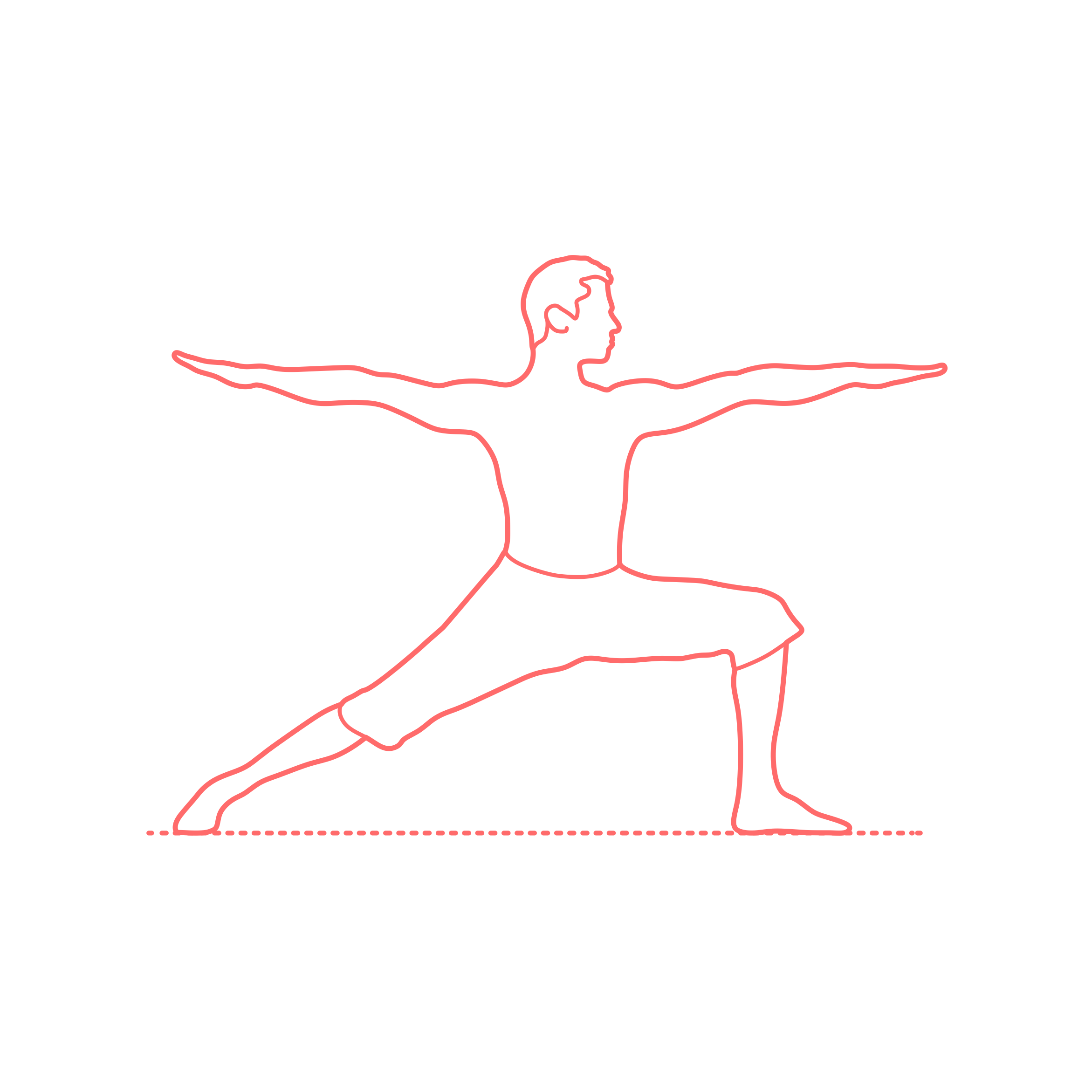 Humans Yoga Poses Warrior Ii Pose Outline Svg Vector Free Vectors